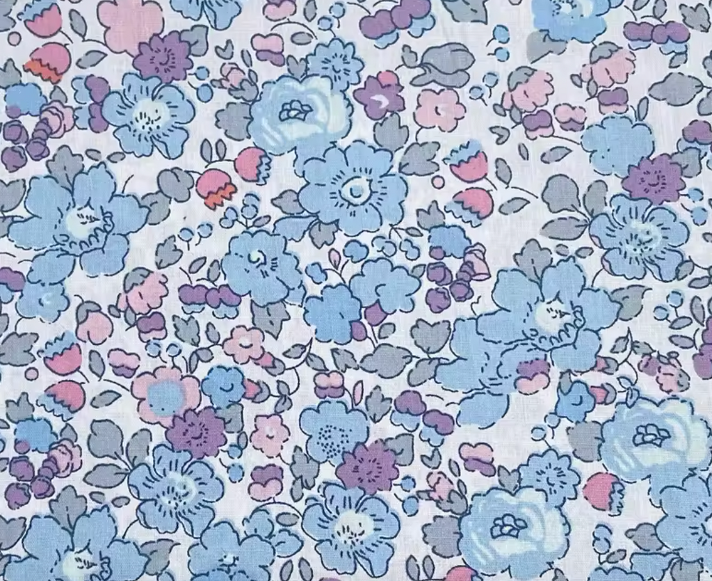 Vichy Celeste con flores