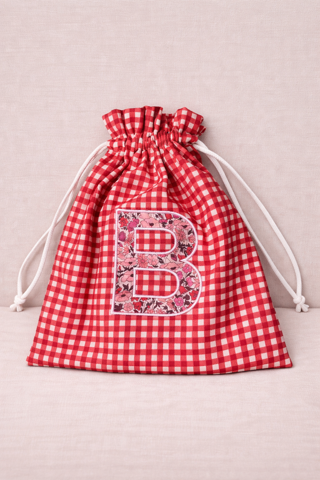 Vichy Rojo con flores