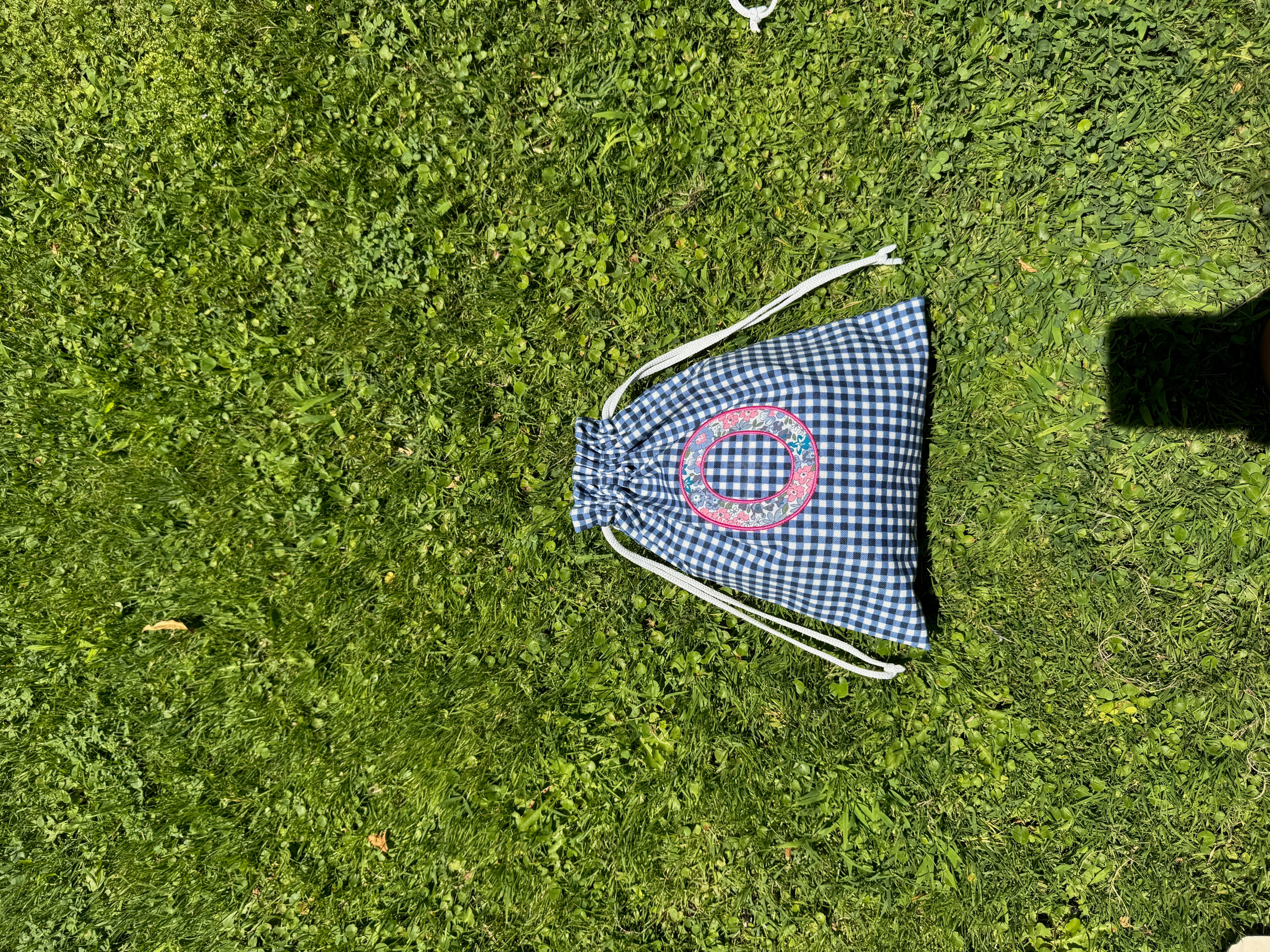 Vichy Azul con flores