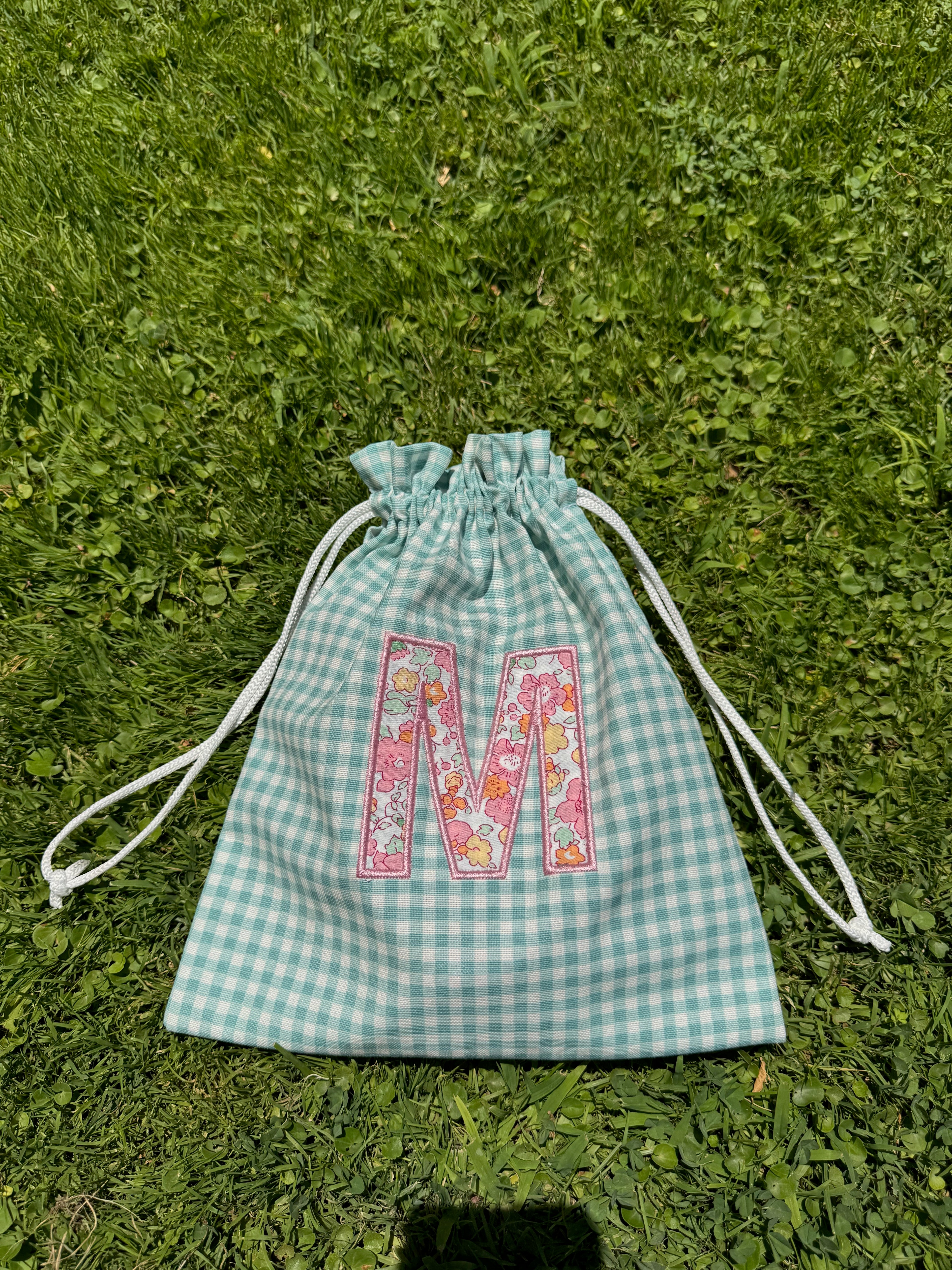 Vichy Aqua con flores