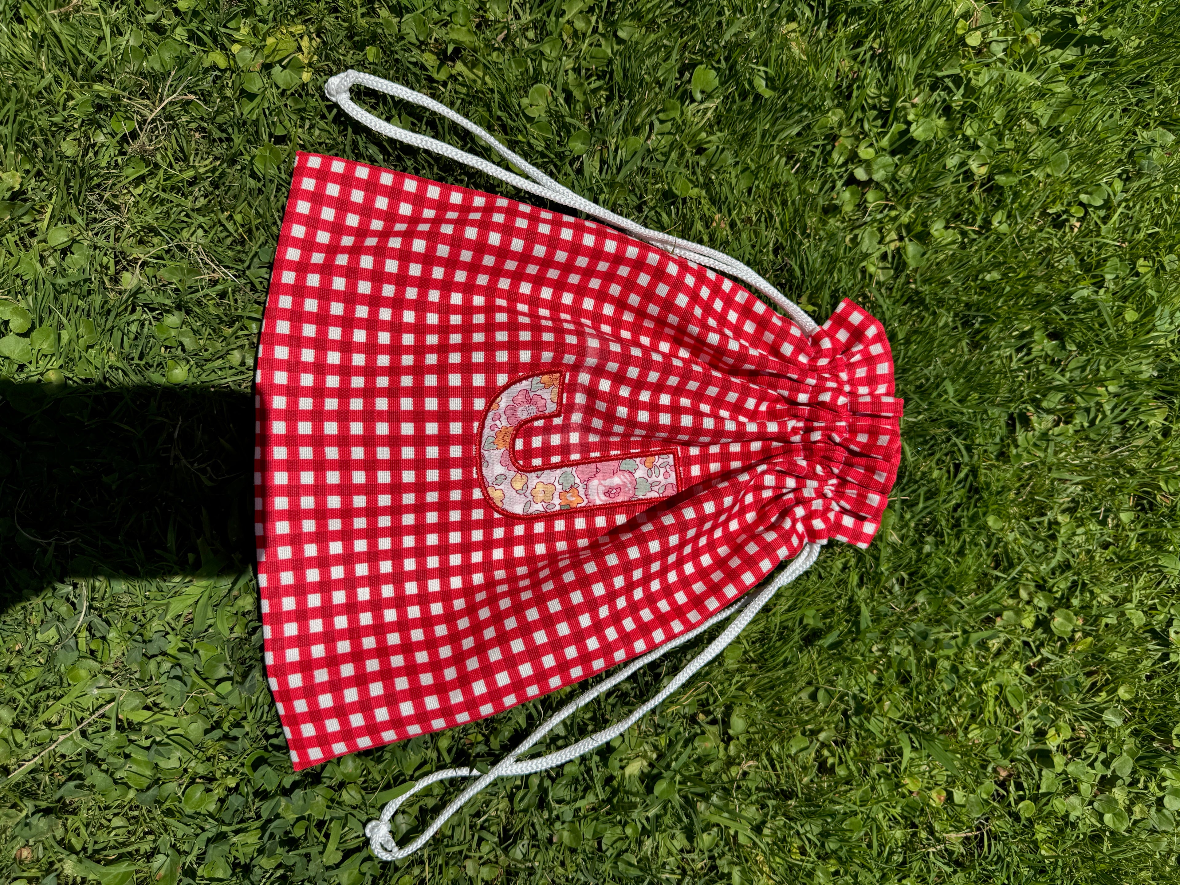 Vichy Rojo con flores