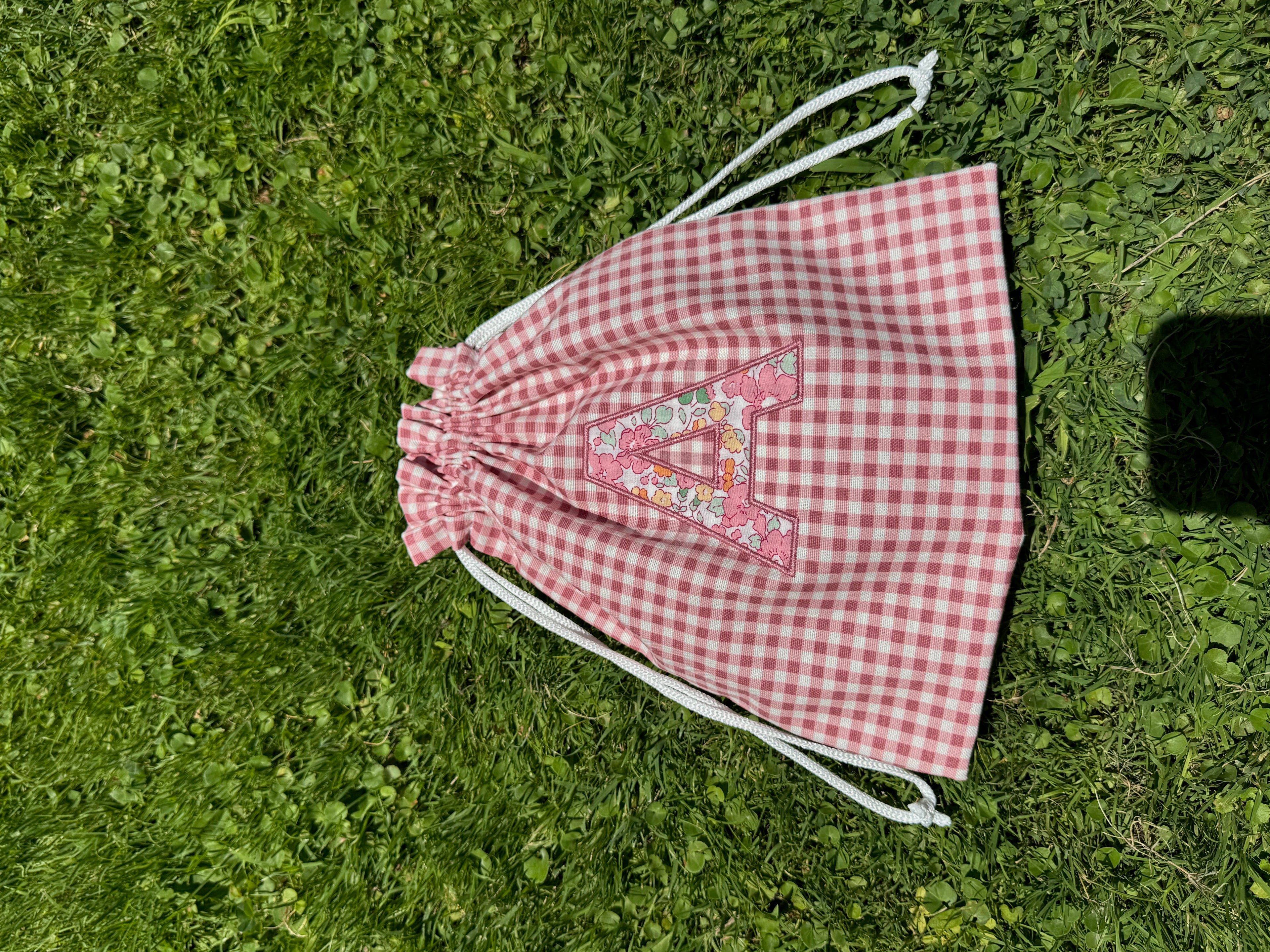 Vichy Palo Rosa con flores