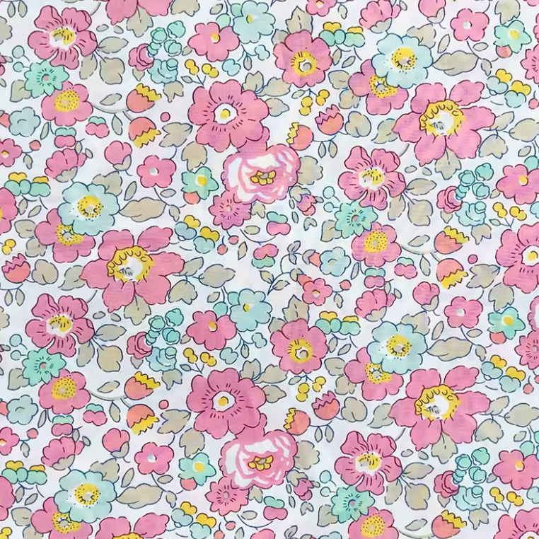 Vichy Aqua con flores