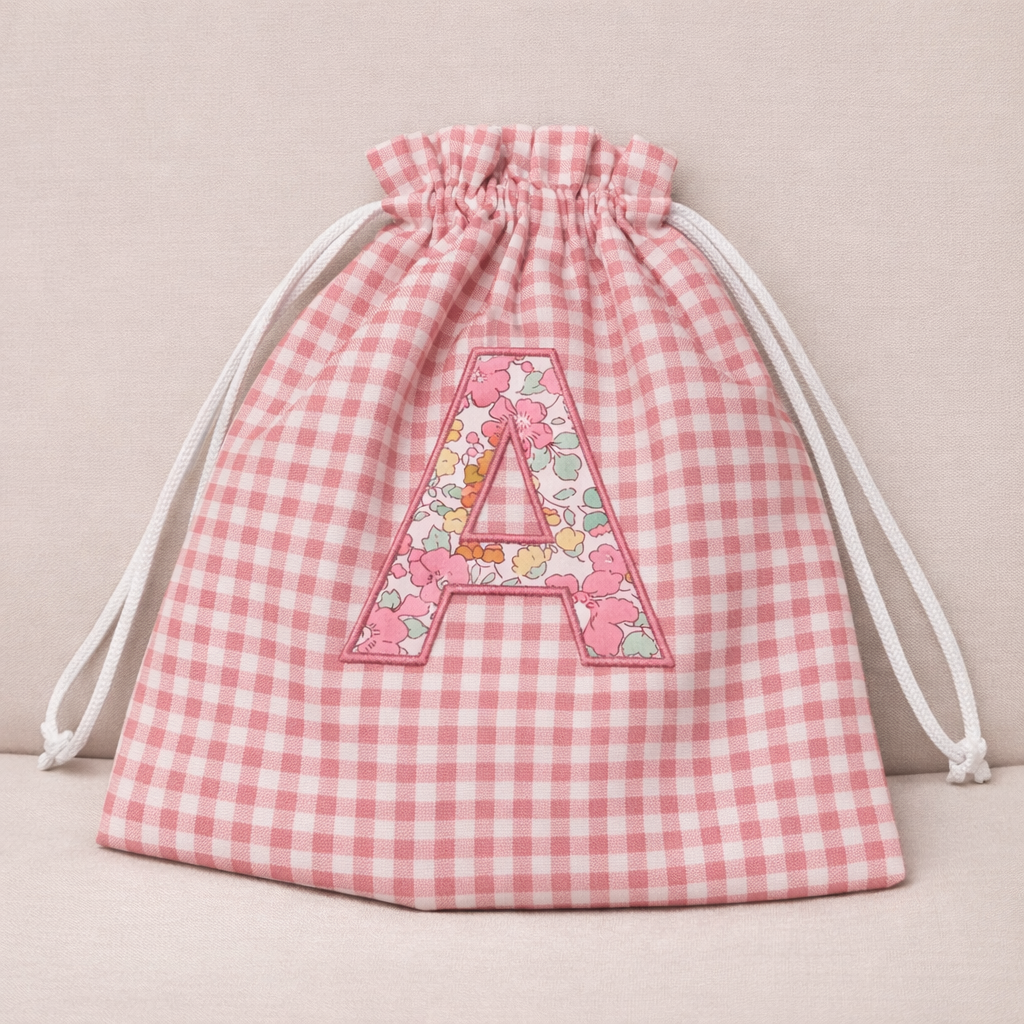 Vichy Palo Rosa con flores